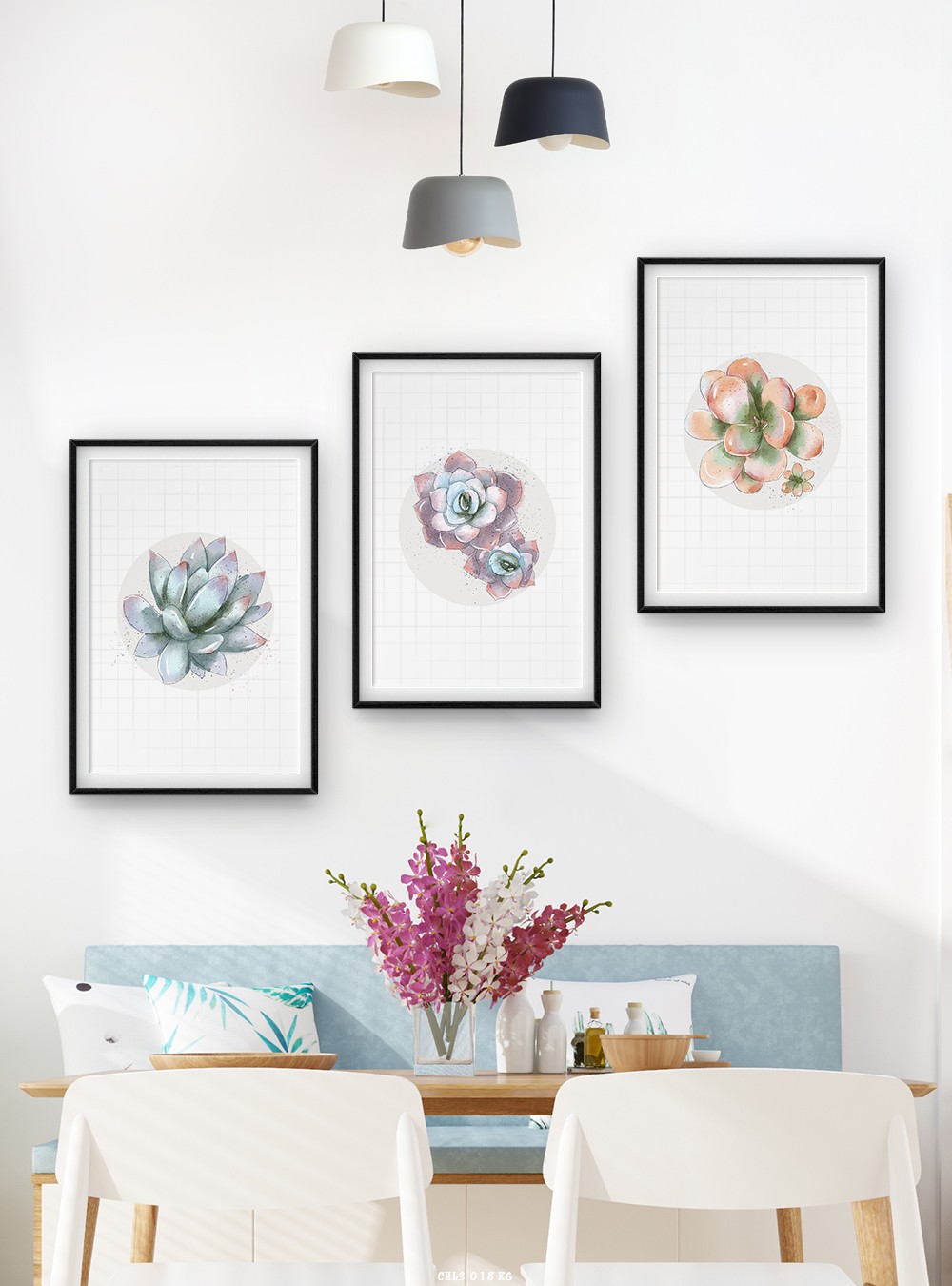 Xương rồng tranh vẽ CHL3-018-KG